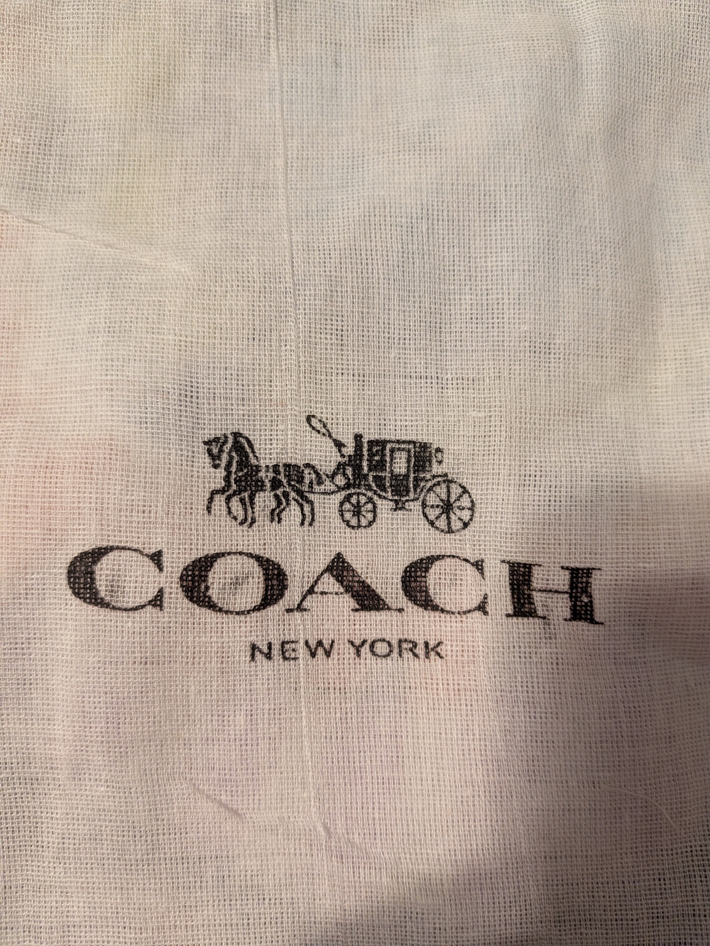 COACH White Logo Drawstring Dust Pouch - Picture 2 of 6